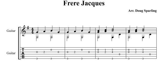 Frère Jacques - Guitar Noise